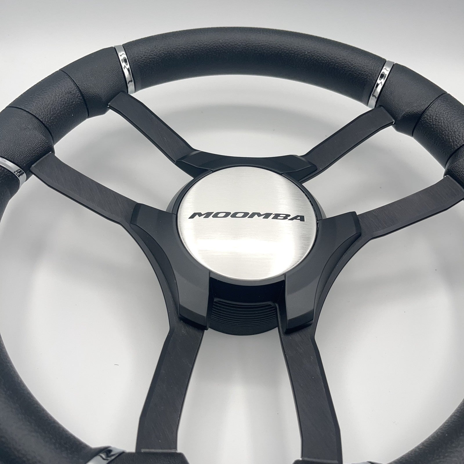 Malera Boat Steering Wheel Black Aluminum Spokes | Moomba Boats