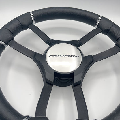 Malera Boat Steering Wheel Black Aluminum Spokes | Moomba Boats