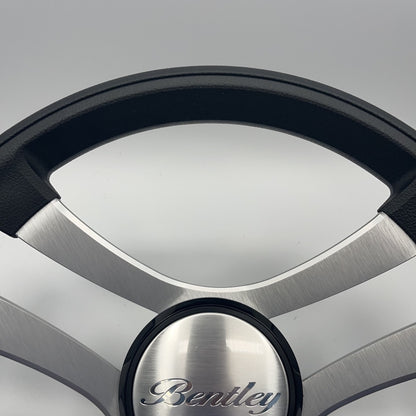 Benaco Boat Steering Wheel Brushed Aluminum Spokes | Bentley