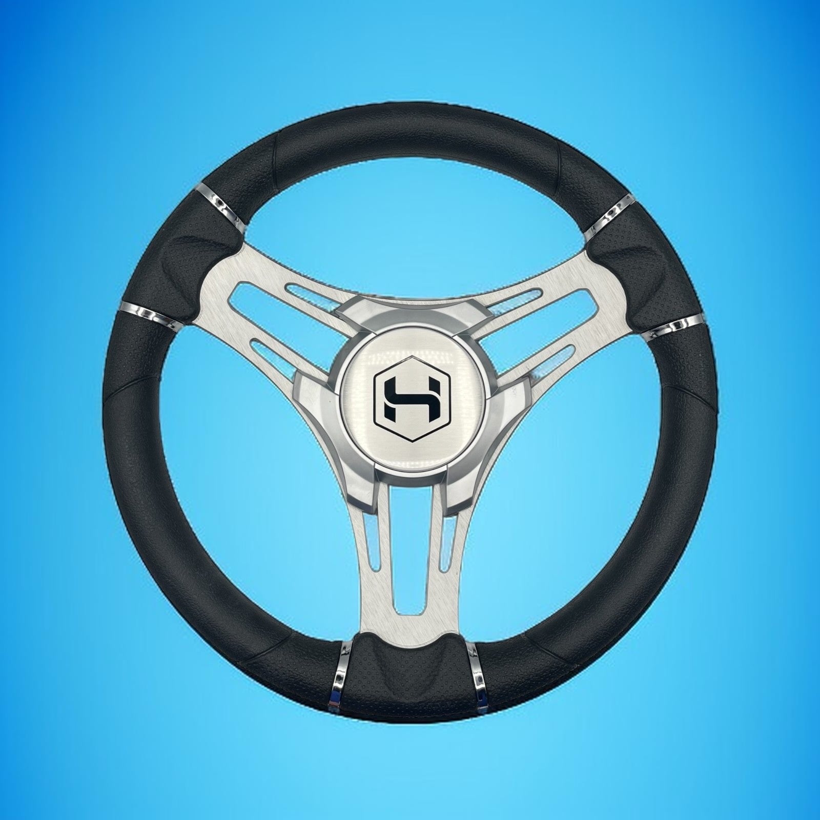 Verona Boat Steering Wheel Brush Alum Spoke | Harris Pontoon