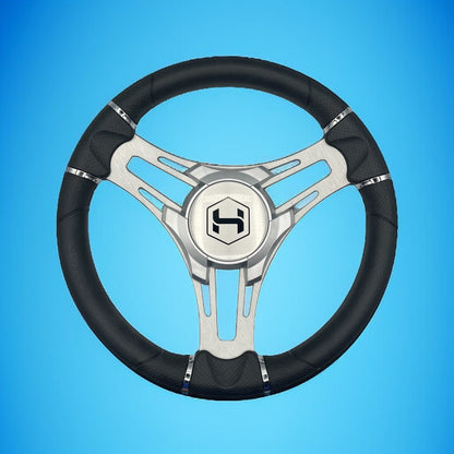 Verona Boat Steering Wheel Brush Alum Spoke | Harris Pontoon