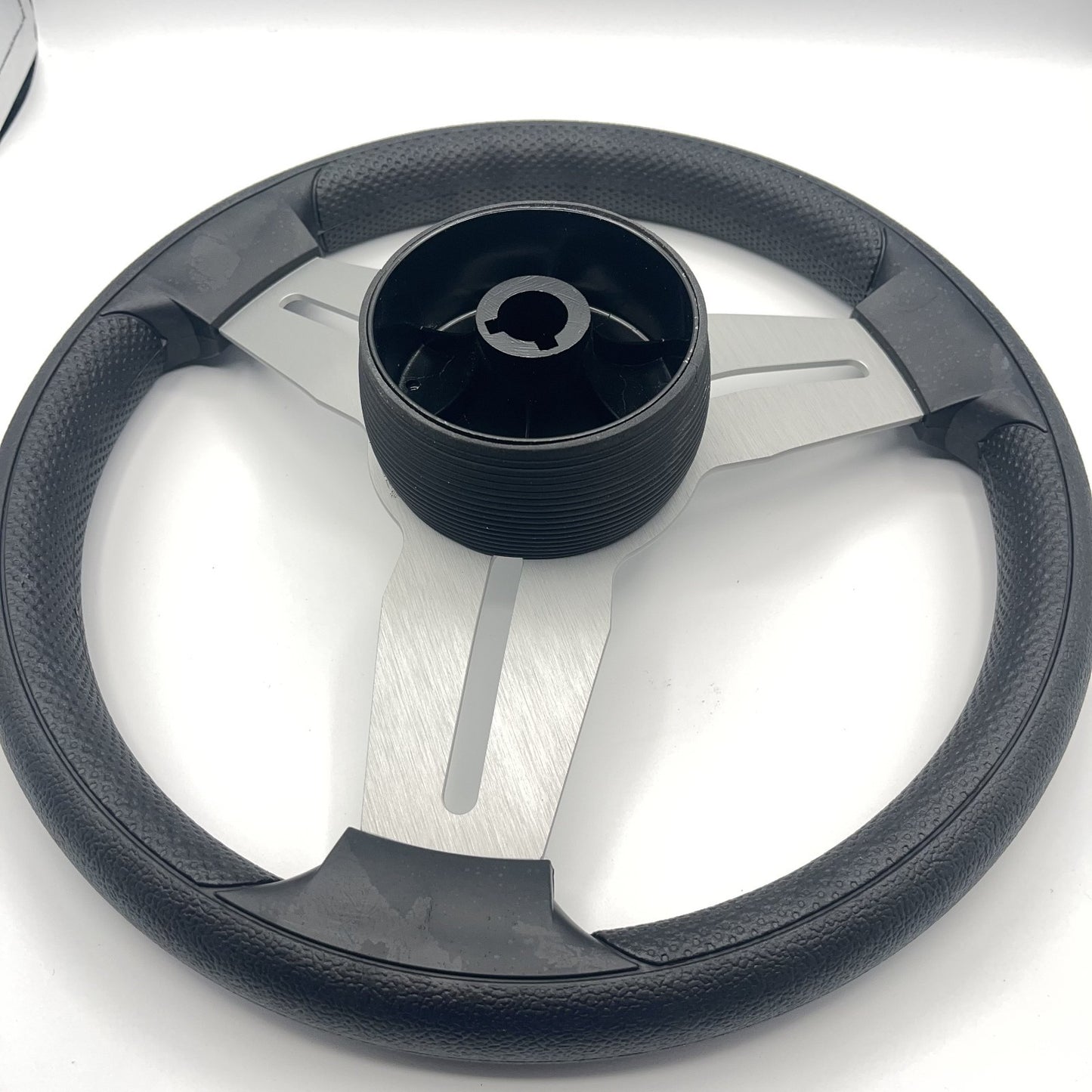 Model 15 Marine Steering Wheel Brushed Aluminum Spokes | Gussi Logo