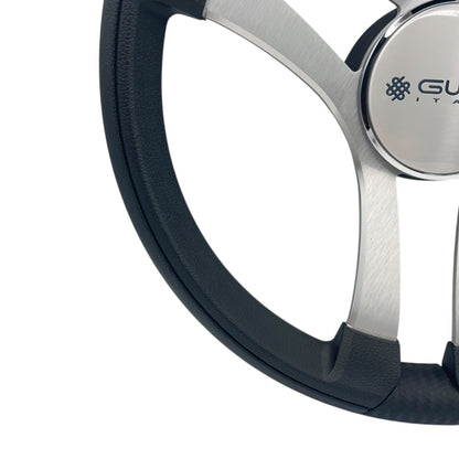 Benaco Boat Steering Wheel Brushed Aluminum Spokes