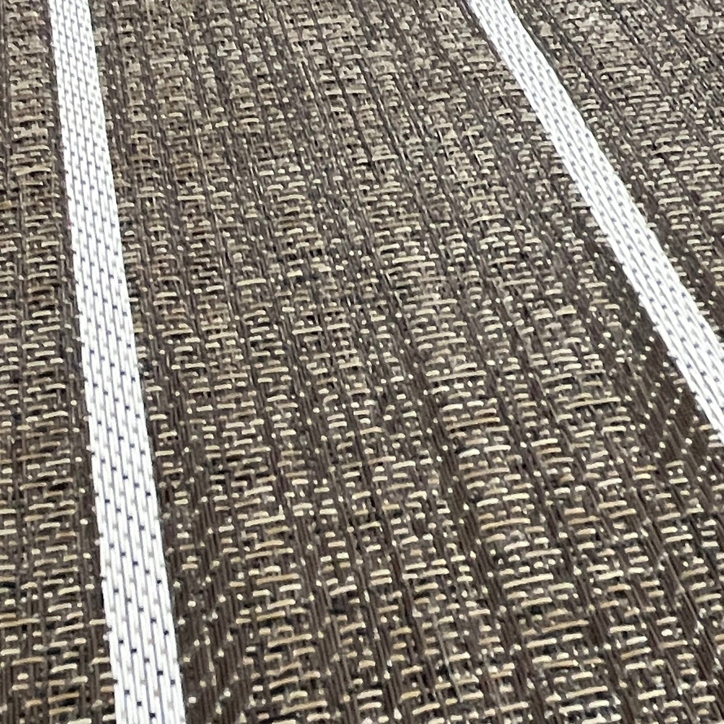 Woven Vinyl | Elmwood Teak - Leather Bound | 8'6" Wide | Choose Your Length
