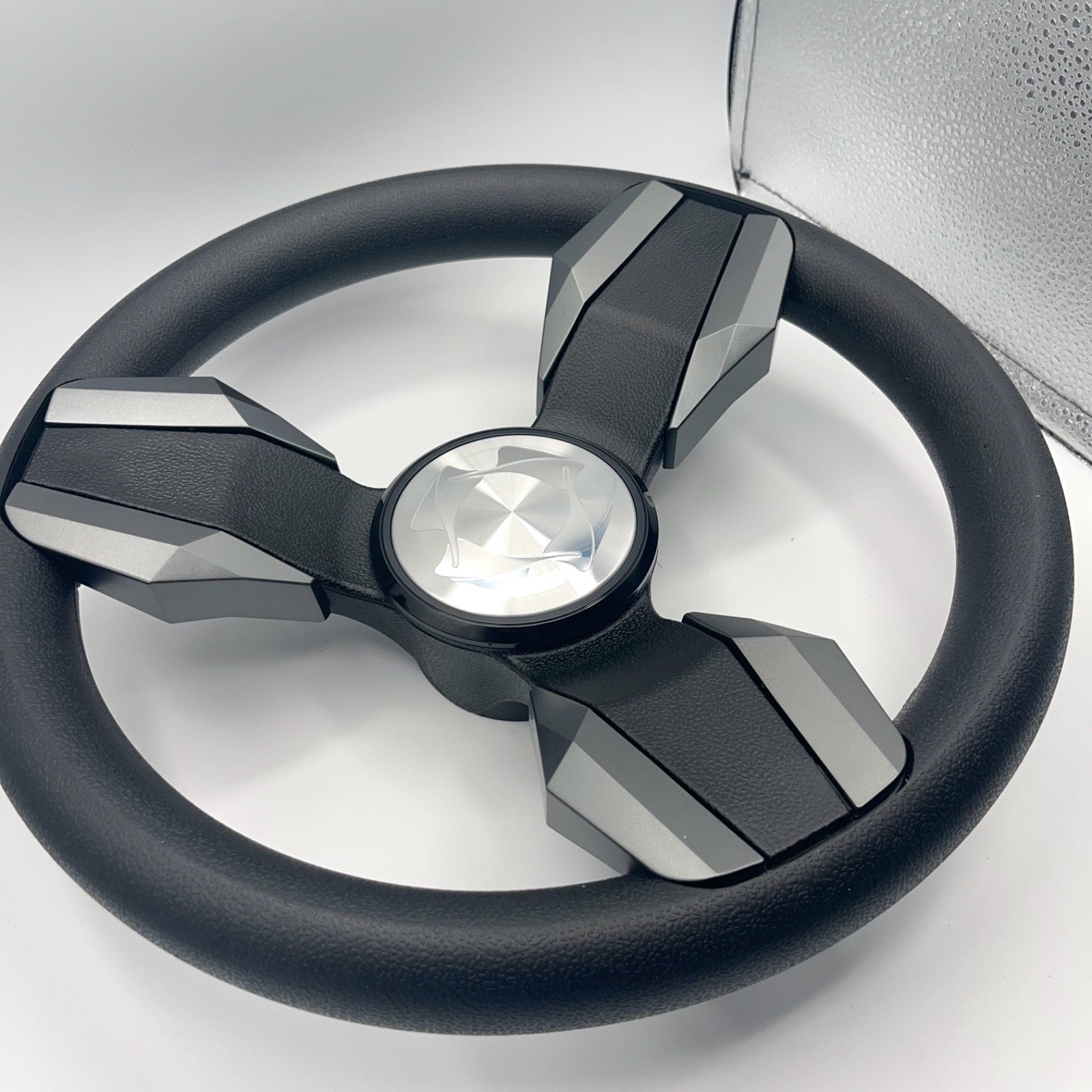 Collina Boat Steering Wheel Dark Gray Inserts - Stingray - Keyed ONLY
