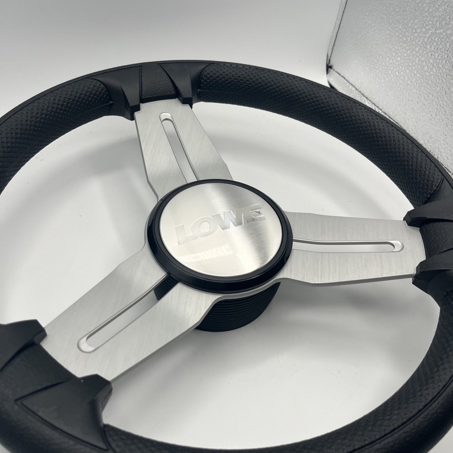Model 15 Marine Steering Wheel Brushed Alum Spokes | Lowe Boats