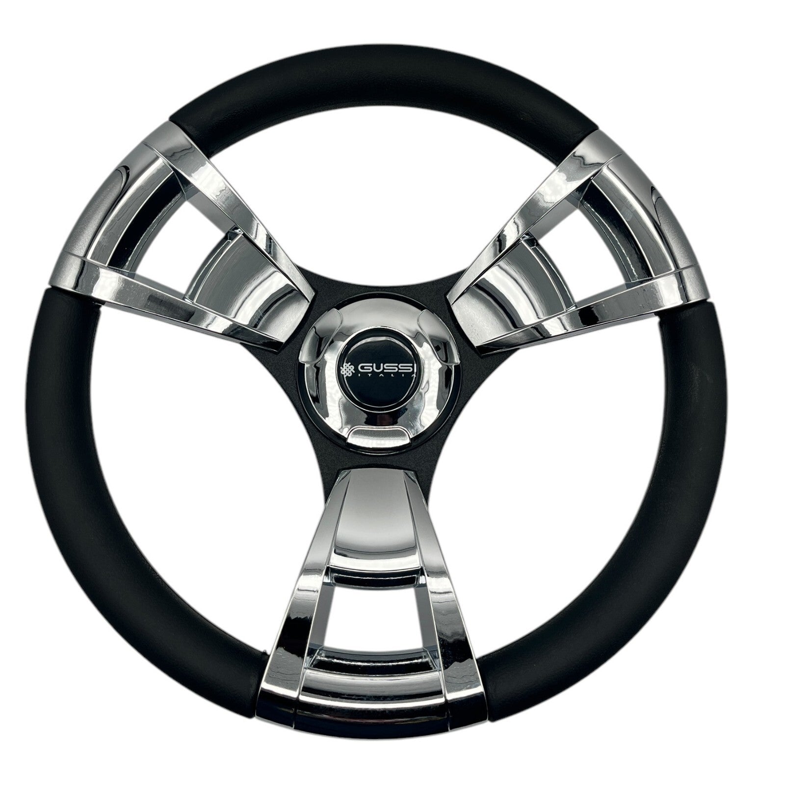 Model M13C Black & Chrome Steering Wheel fits all CLUB CAR DS Golf Carts
