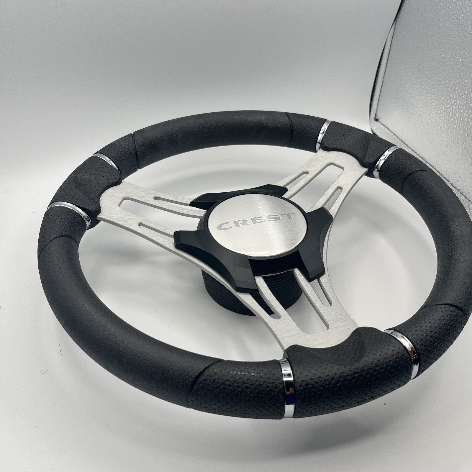 Verona Boat Steering Wheel Brush Alum Spoke | Crest Boats