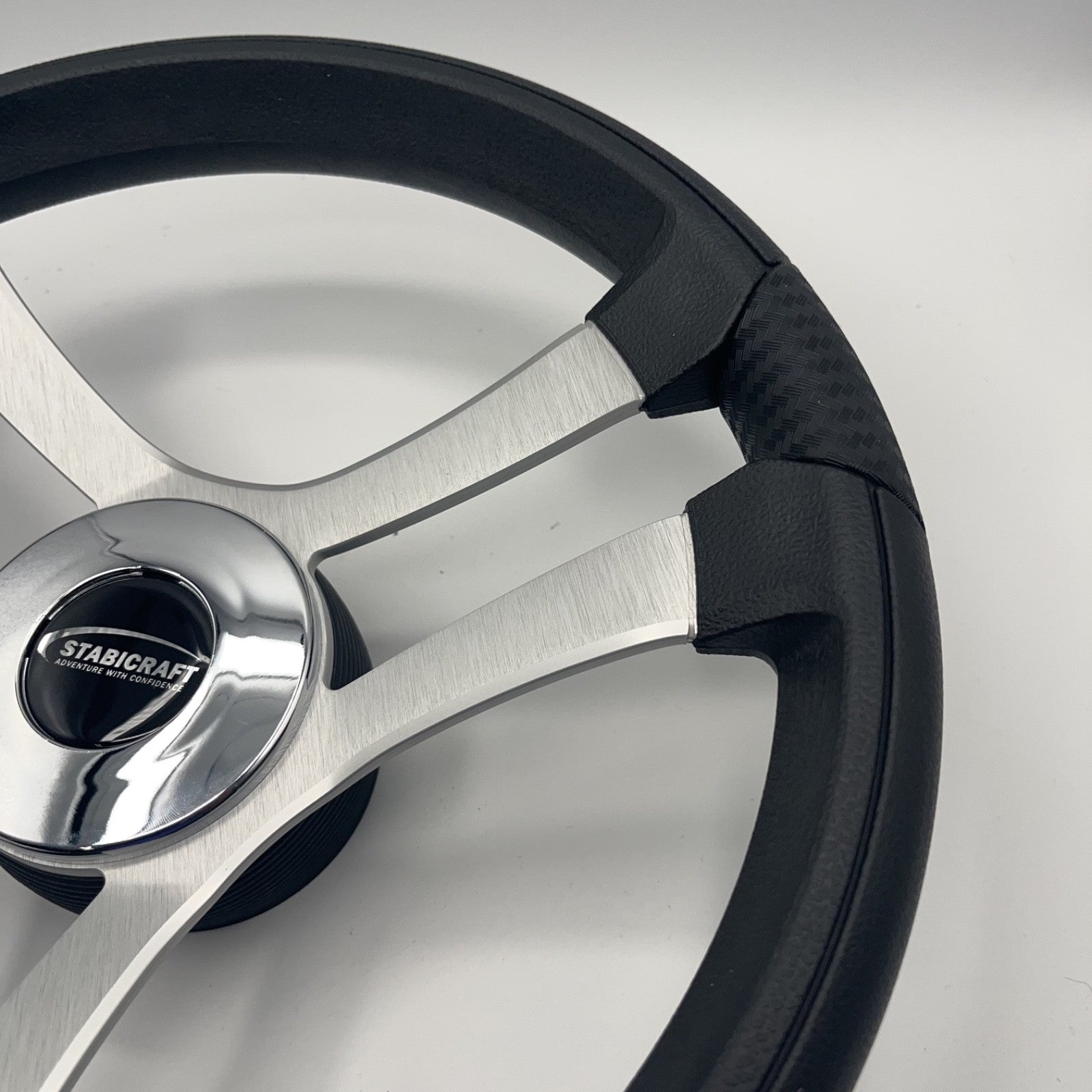 Benaco Boat Steering Wheel Brushed Aluminum Spokes | Stabicraft