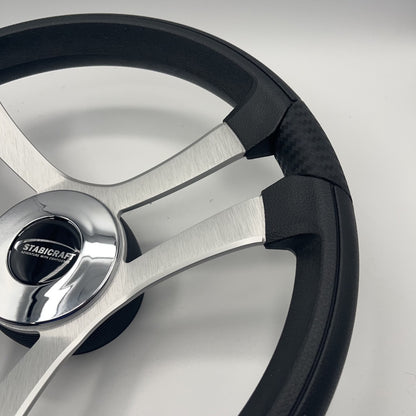 Benaco Boat Steering Wheel Brushed Aluminum Spokes | Stabicraft