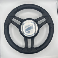 Molinara Marine Steering Wheel Black Brushed Aluminum Spokes | Tige