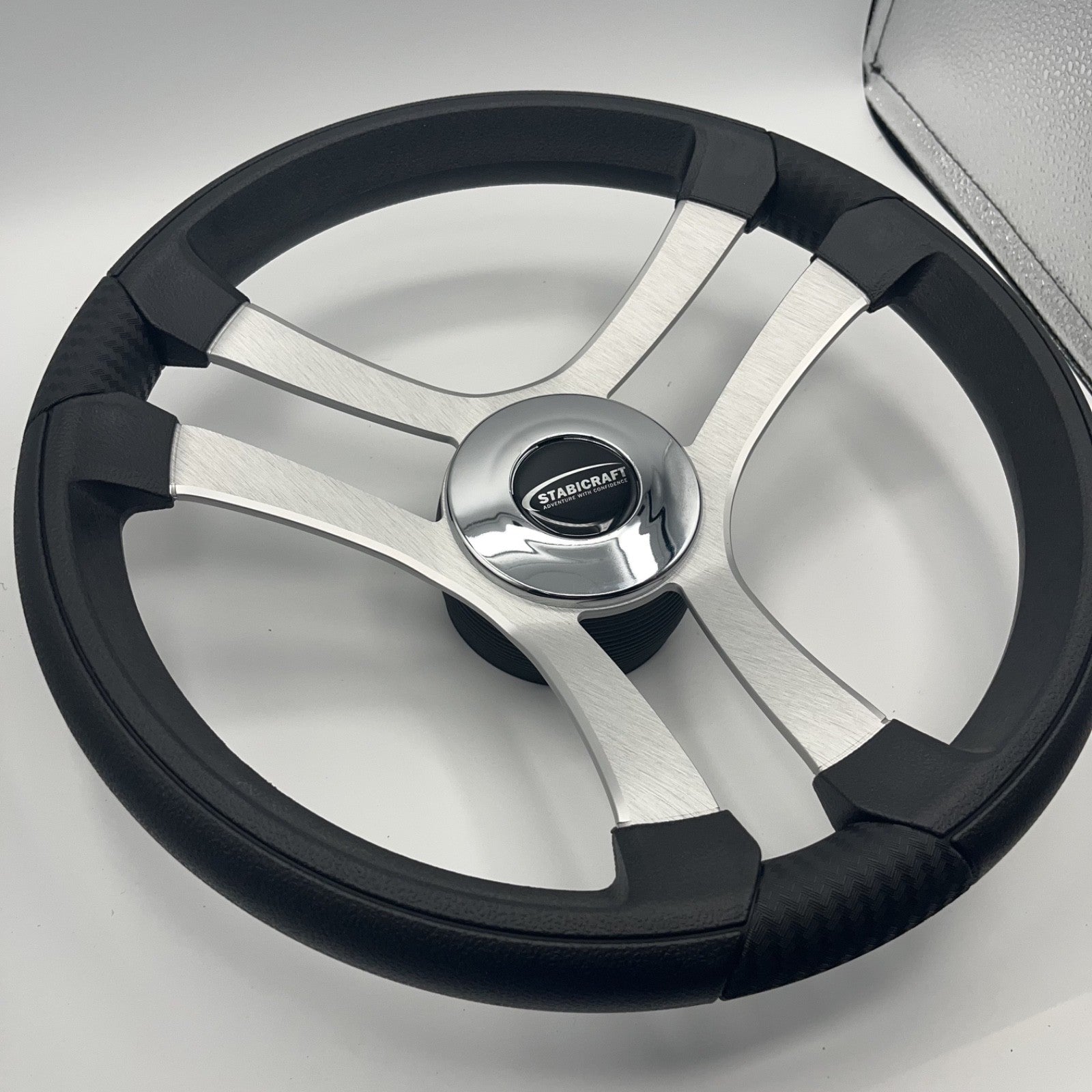 Benaco Boat Steering Wheel Brushed Aluminum Spokes | Stabicraft