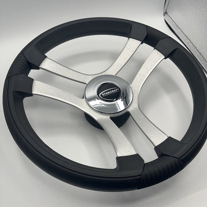 Benaco Boat Steering Wheel Brushed Aluminum Spokes | Stabicraft