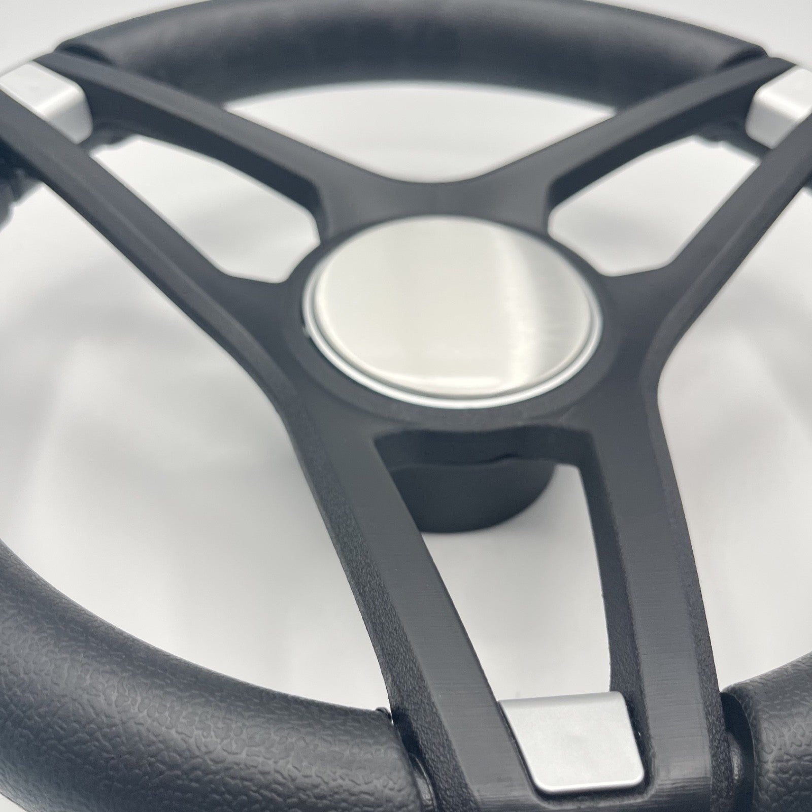 Molino Black w/Soft Touch Urethane Rim Boat Steering Wheel | Blank