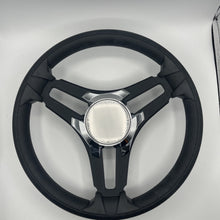 Gussi Italia Marine Steering Wheel Black Brush Metal Spokes | Starcraft