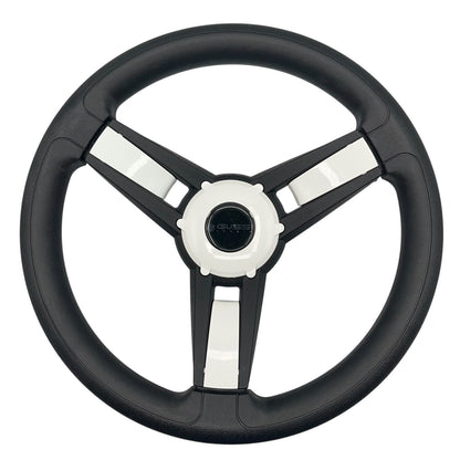Giazza Golf Cart Steering E-Z-GO HUB Soft Touch Rim ABS Spokes - White Inserts
