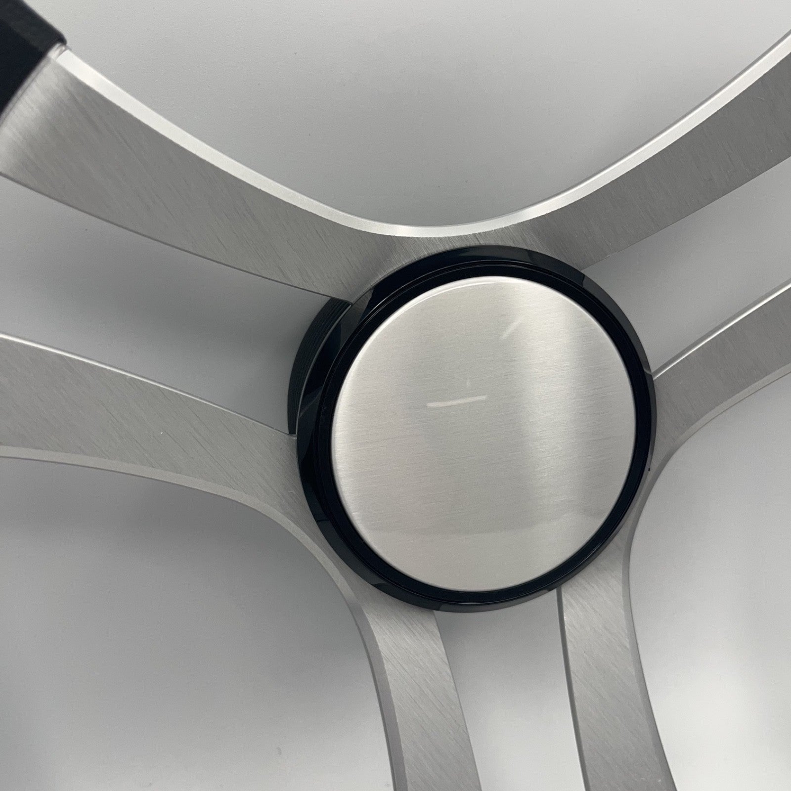 Benaco Boat Steering Wheel Brushed Aluminum Spokes - Plain
