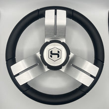 Model 703N Boat Steering Wheel Black Aluminum Spoke | Harris