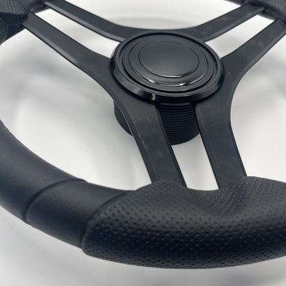 Molinara Marine Steering Wheel Black Brushed Alum Spokes | Lg Black Target