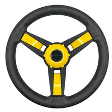 Giazza Golf Cart Steering E-Z-GO HUB Soft Touch Rim ABS Spokes - Yellow Inserts