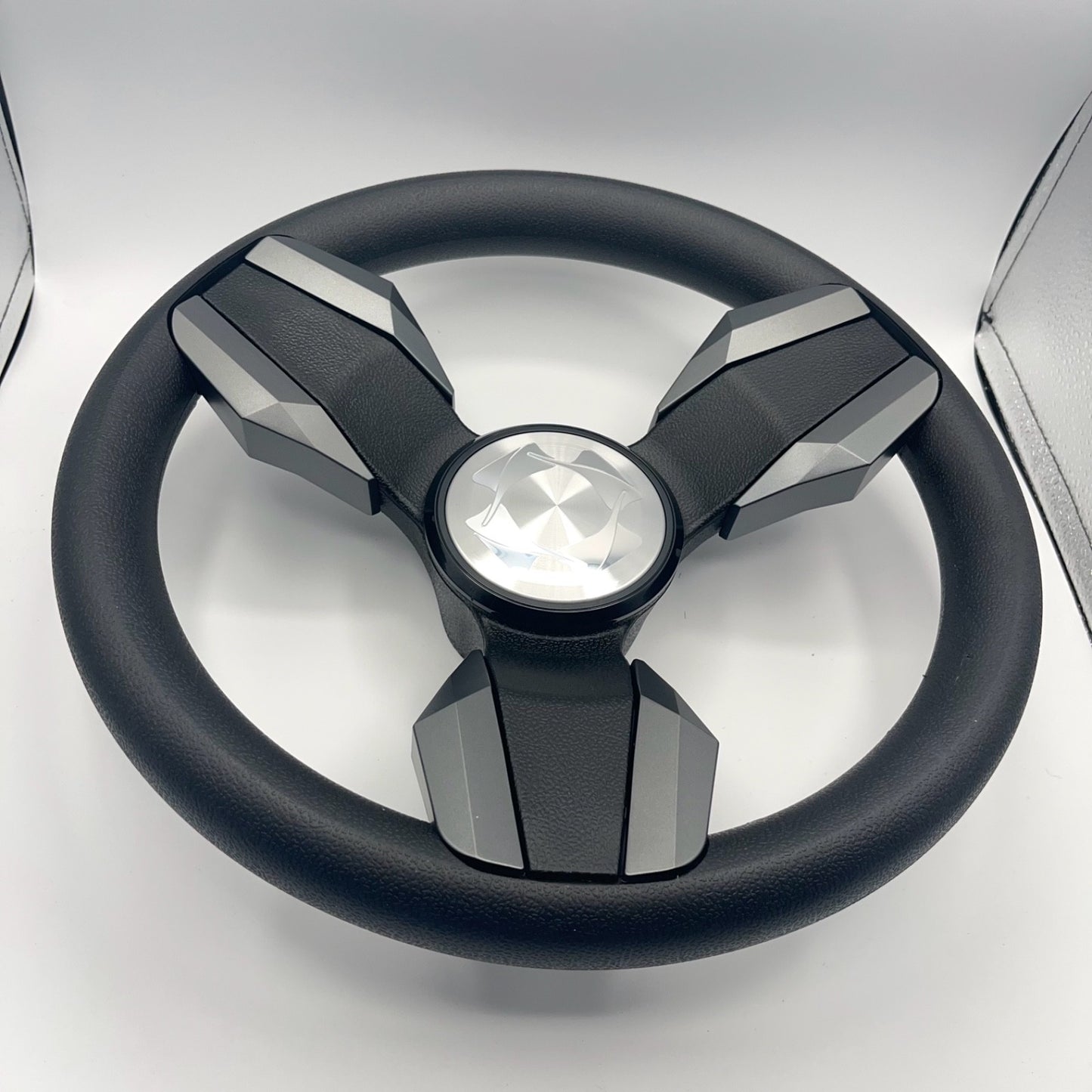 Collina Boat Steering Wheel Dark Gray Inserts - Stingray - Keyed ONLY