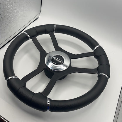 Malera Boat Steering Wheel Black Aluminum Spokes | Stabicraft