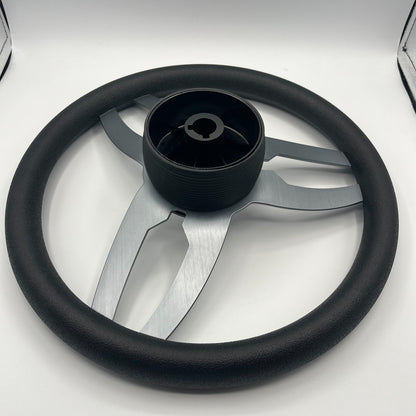 Cabrio Boat Steering Wheel Gray Brushed Alum Spoke | Stingray Boat