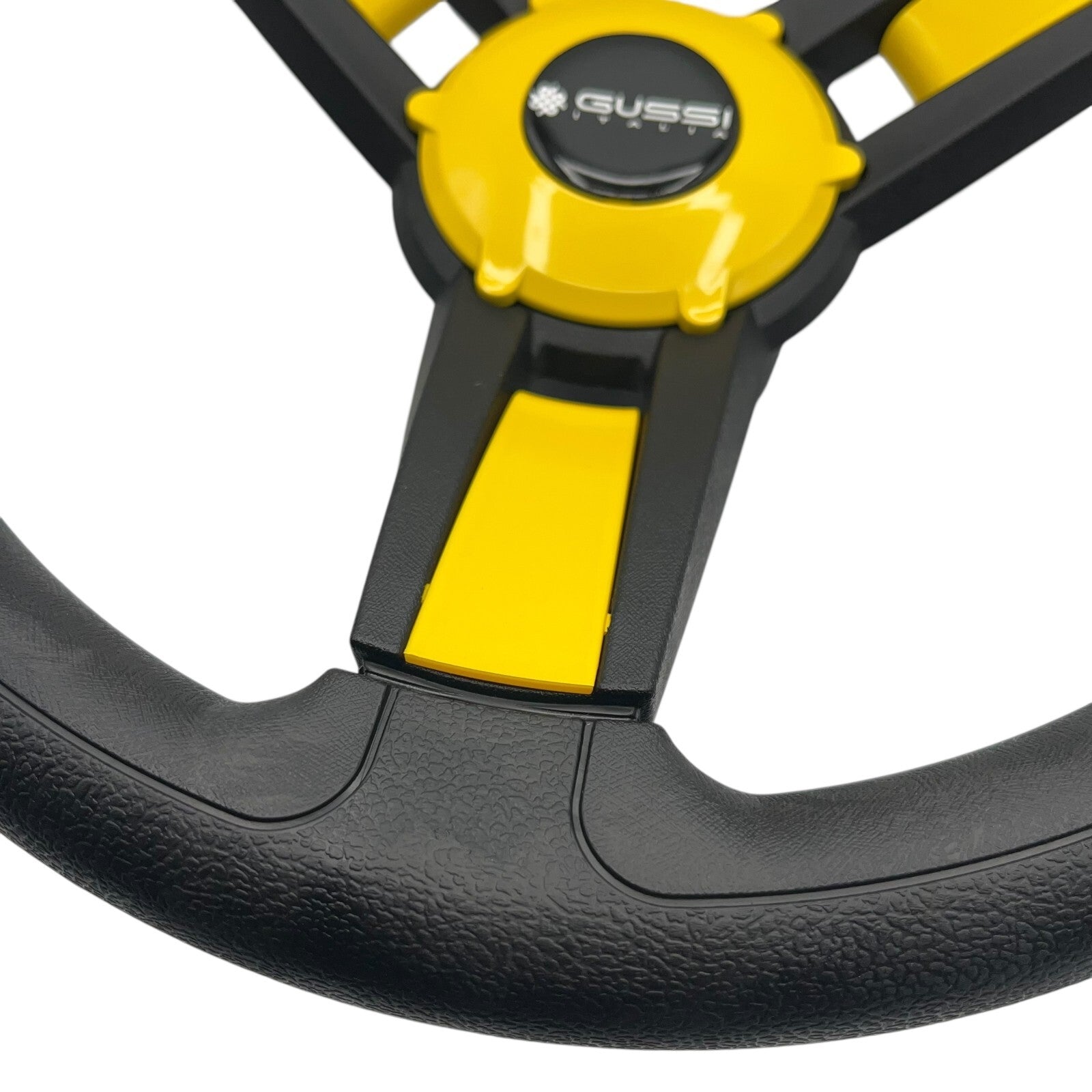Giazza Golf Cart Steering E-Z-GO HUB Soft Touch Rim ABS Spokes - Yellow Inserts