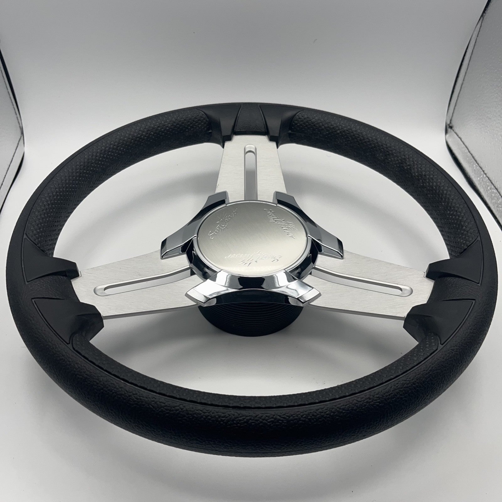 Model 15 Marine Steering Wheel Brushed Aluminum Spokes | SunChaser