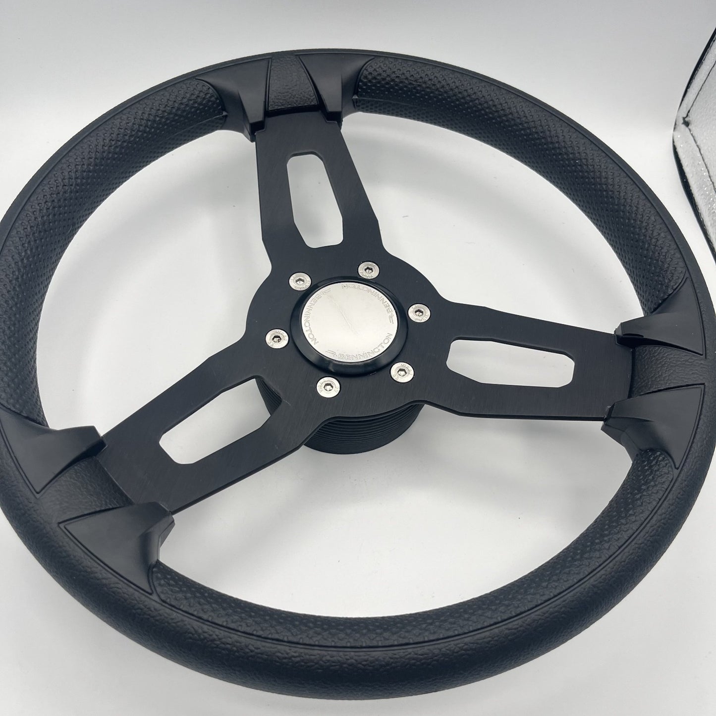 Gussi Italia Model 15 Steering Wheel Blk Brushed Alum Spokes | Bennington
