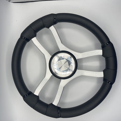 Malera Boat Steering Wheel Brushed Aluminum Spokes | Stingray