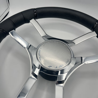 Malera Boat Steering Wheel Chrome Spokes | Starcraft
