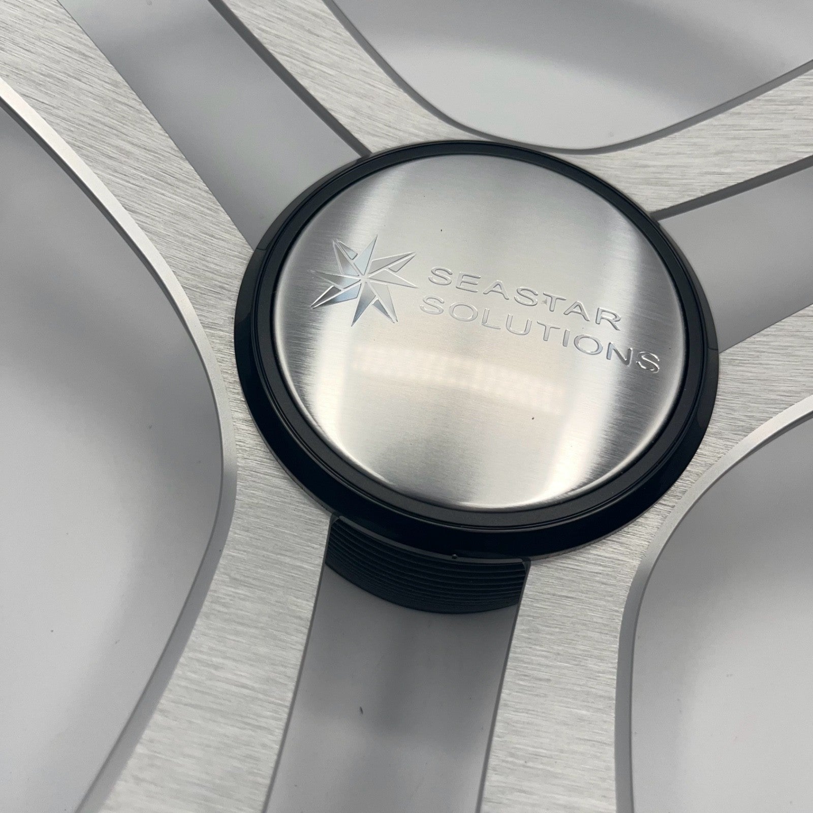 Benaco Boat Steering Wheel Brushed Aluminum Spokes | Seastar Solutions