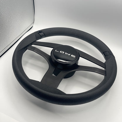 Badia Boat Steering Wheel Brushed Black Aluminum Spokes | Lowe Boats
