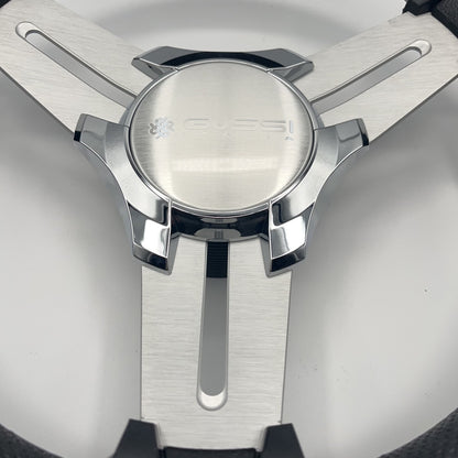 Model 15A Marine Steering Wheel Brushed Alum Spokes | Gussi Italia Cap