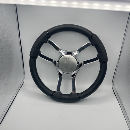 Malera Boat Steering Wheel Chrome Spokes | SunChaser