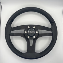 Badia Boat Steering Wheel Brushed Black Aluminum Spokes | Gussi Snap-in