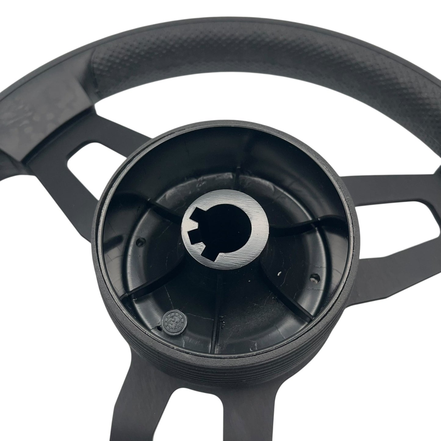 Model 15 Marine Steering Wheel Black Brushed Aluminum Spokes | Lowe