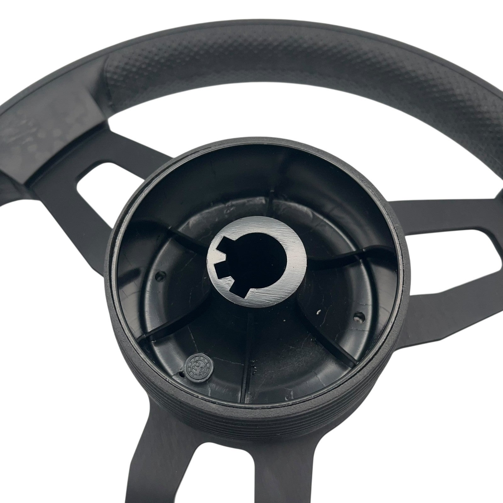 Model 15 Marine Steering Wheel Black Brushed Aluminum Spokes | Lowe