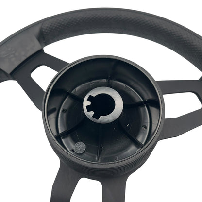 Model 15 Marine Steering Wheel Black Brushed Aluminum Spokes | Lowe