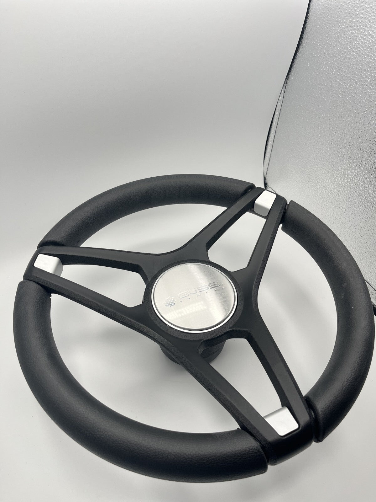 Molino Black & Silver Accents Golf Cart Steering Wheel fits E-Z-GO Carts