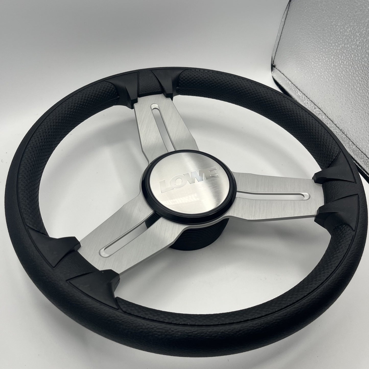 Model 15 Marine Steering Wheel Brushed Alum Spokes | Lowe Boats