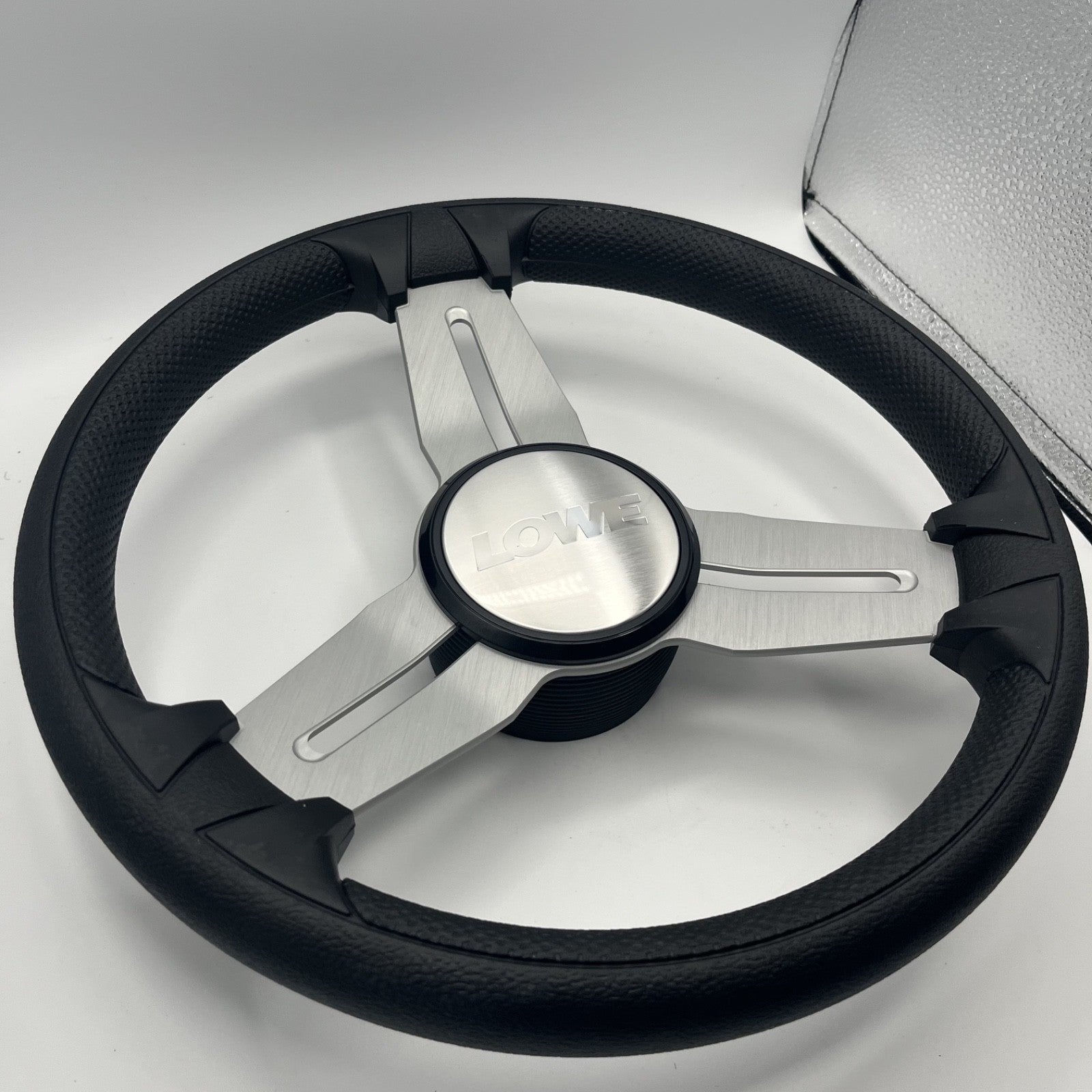 Model 15 Marine Steering Wheel Brushed Alum Spokes | Lowe Boats