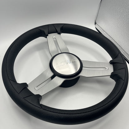 Model 15 Marine Steering Wheel Brushed Alum Spokes | Lowe Boats
