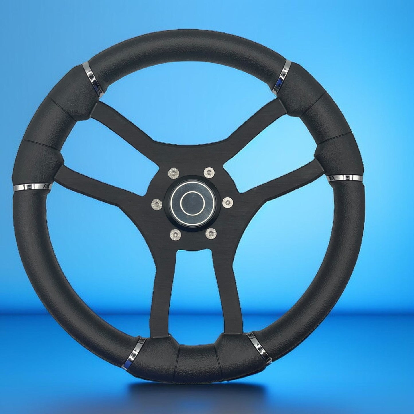 Malera Boat Steering Wheel Black Aluminum Spokes | Target Snap-in