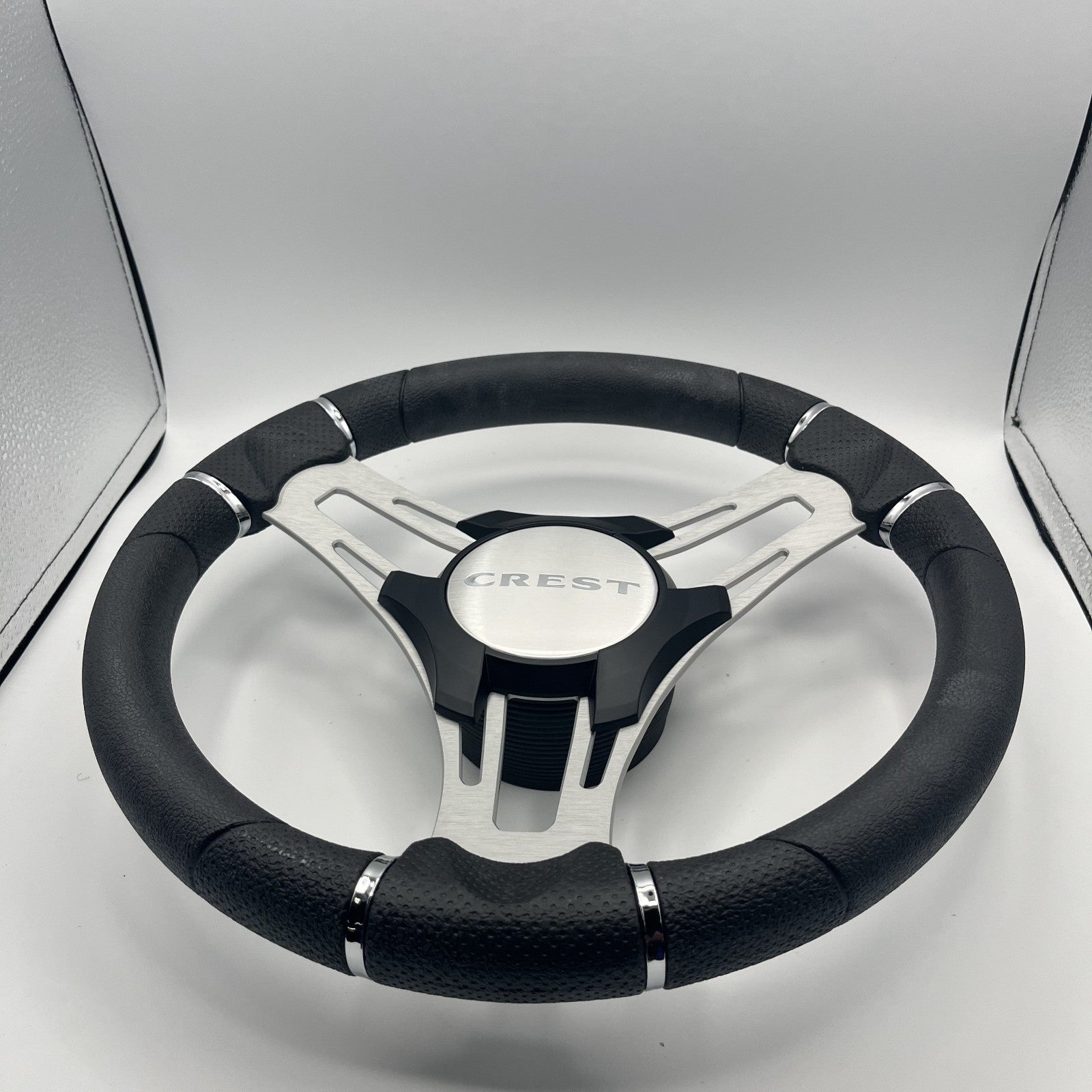 Verona Boat Steering Wheel Brush Alum Spoke | Crest Boats