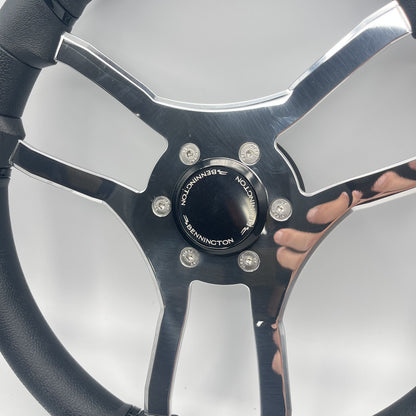 Malera Boat Steering Wheel Chrome Spokes | Snap-in Stainless Bennington