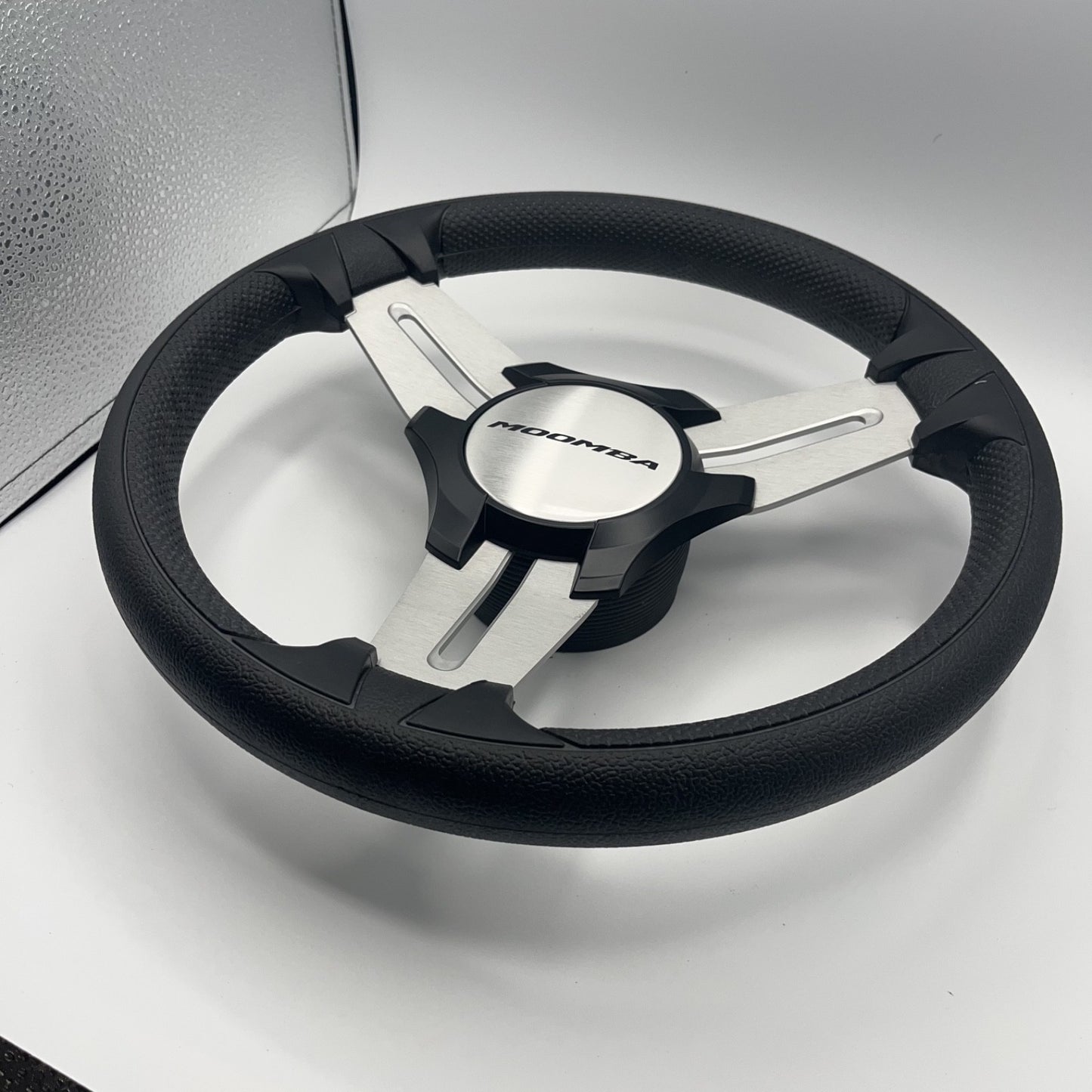 Model 15 Marine Steering Wheel Brushed Aluminum Spokes | Moomba