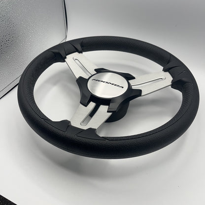 Model 15 Marine Steering Wheel Brushed Aluminum Spokes | Moomba