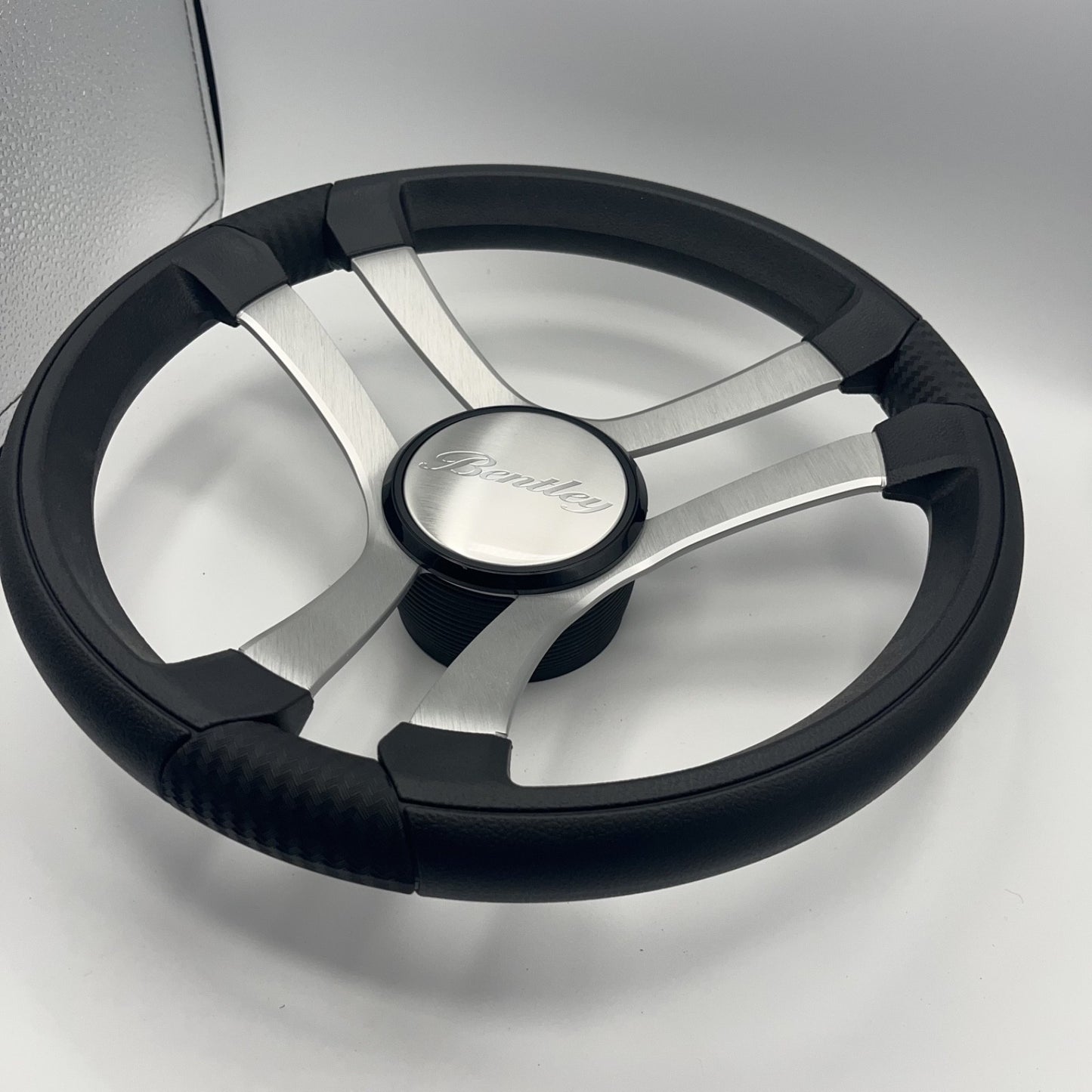 Benaco Boat Steering Wheel Brushed Aluminum Spokes | Bentley